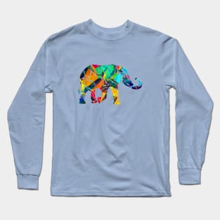 Abstract Colored Elephant T-shirt Long Sleeve T-Shirt